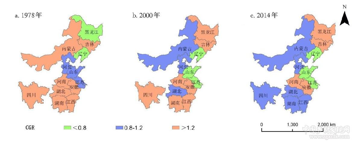 齊蘅等:我國糧食主產區糧食生產與收入水平的協調度分析(圖5)
