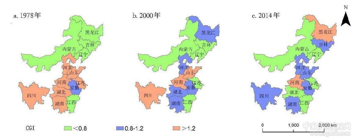 齊蘅等:我國糧食主產區糧食生產與收入水平的協調度分析(圖6)